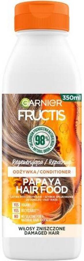 Garnier Fructis Papaja Hair Food Regenererende Conditioner voor Beschadigd Haar 350ml