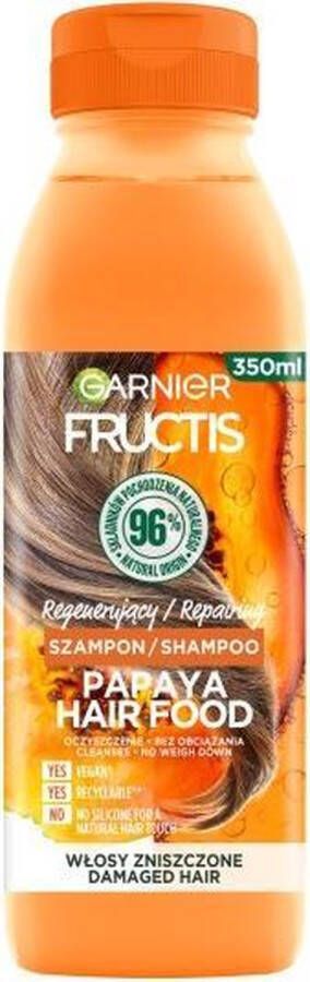 Garnier Fructis Papaja Hair Food Regenererende Shampoo voor beschadigd haar 350ml