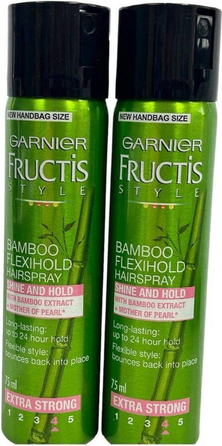 Garnier Fructis Style Bamboo Flexihold Hairspray 2x 75ml