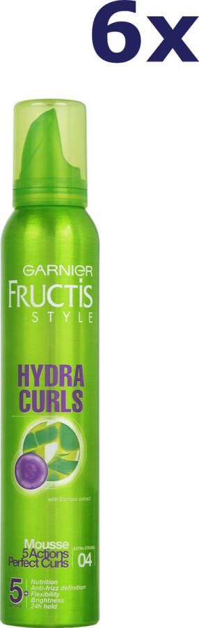 Garnier Fructis Style Mousse Hydra Curls Extra Strong 04 6 x 200ml Voordeelverpakking