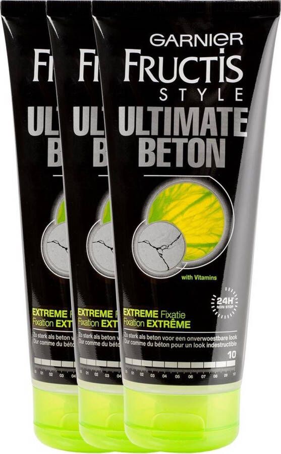 Garnier Fructis Style Ultimate Beton 3 x 200 ml Voordeelverpakking