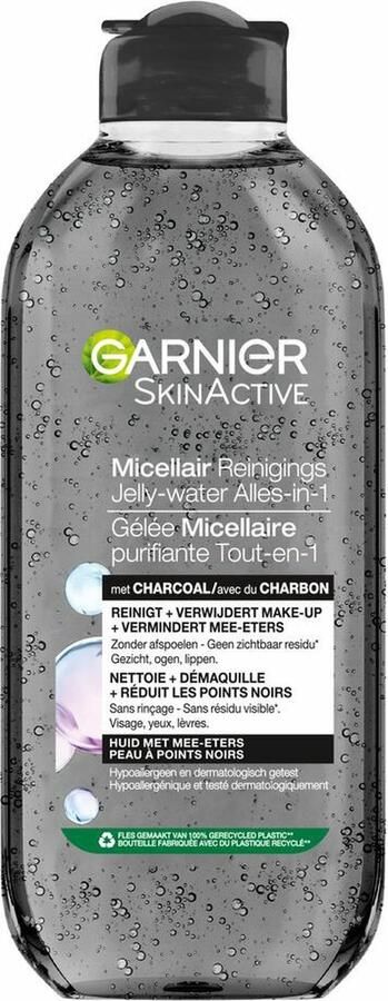 Garnier 6x SkinActive Micellair Reinigingswater Jelly-water Alles-in-1 met Charcoal 400 ml