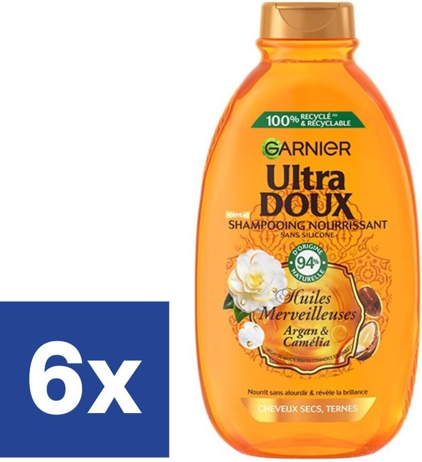 Garnier Ultra Doux Shampoo Argan & Camelia 6 x 400 ml