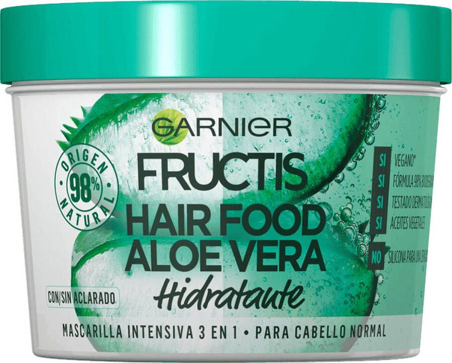 Garnier Haarmasker Fructis Hair Food (390 ml) Aloë Vera (390 ml)