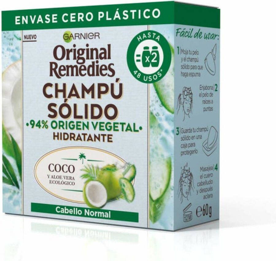 1354 Haarzeep Garnier Original Remedies Kokosnoot Aloë Vera Hydraterend (60 g)