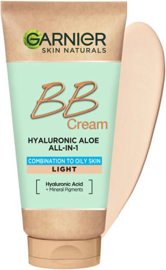 Garnier Hyaluronic Aloe All-In-1 BB Cream vochtinbrengende BB cream voor vette en gemengde huid Licht 50ml