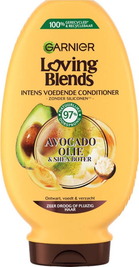 Garnier Loving Blends Avocado Olie & Shea Boter Intens Voedende Conditioner Zeer Droog Pluizig Haar 250ml