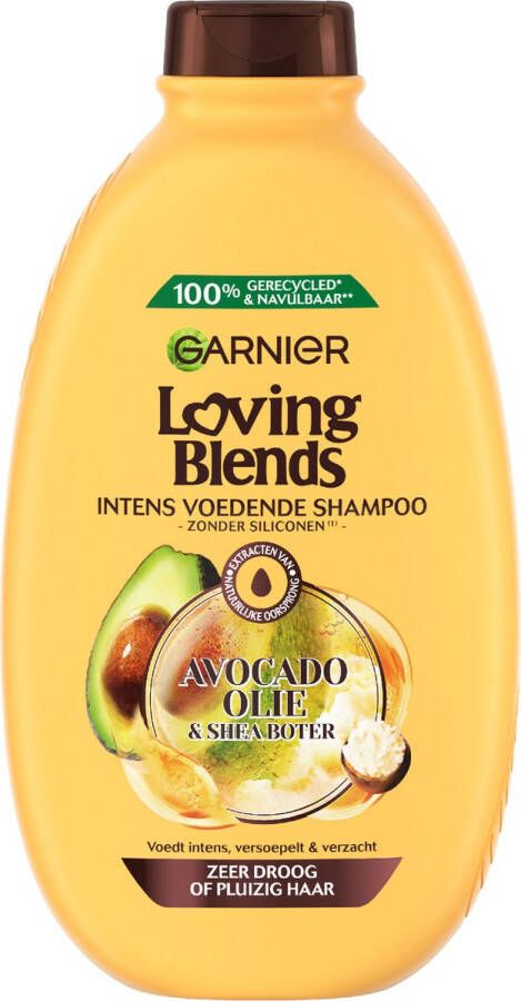 Garnier Loving Blends Avocado Olie & Shea Boter Intens Voedende Shampoo Zeer Droog Pluizig Haar 600ml