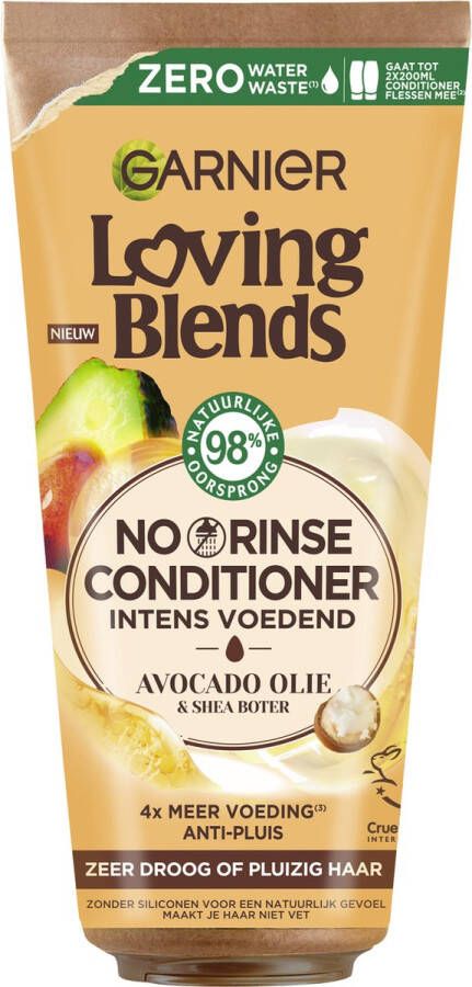 Garnier Loving Blends Avocado Olie & Shea Boter Intens Voedende No Rinse Conditioner Voordeelverpakking Zeer Droog Pluizig Haar 200ml