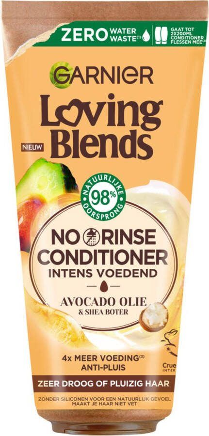 Garnier Loving Blends Avocado Olie & Shea Boter Intens Voedende No Rinse Conditioner Voordeelverpakking Zeer Droog Pluizig Haar 6 x 200ml