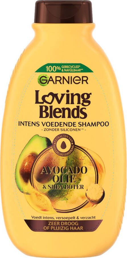 Garnier Loving Blends Avocado Olie & Shea Boter Intens Voedende Shampoo Zeer Droog Pluizig Haar 300ml