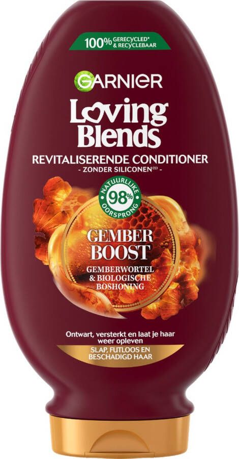 Garnier Loving Blends Gember Boost Revitaliserende Conditioner Slap Futloos & Beschadigd Haar 250ml