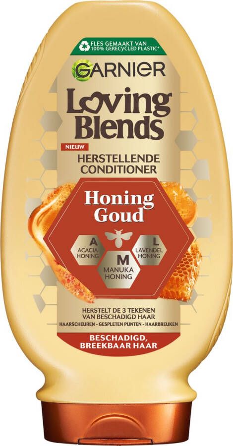 Garnier Loving Blends Honing Goud Herstellende Conditioner Beschadigd Breekbaar Haar 250ml