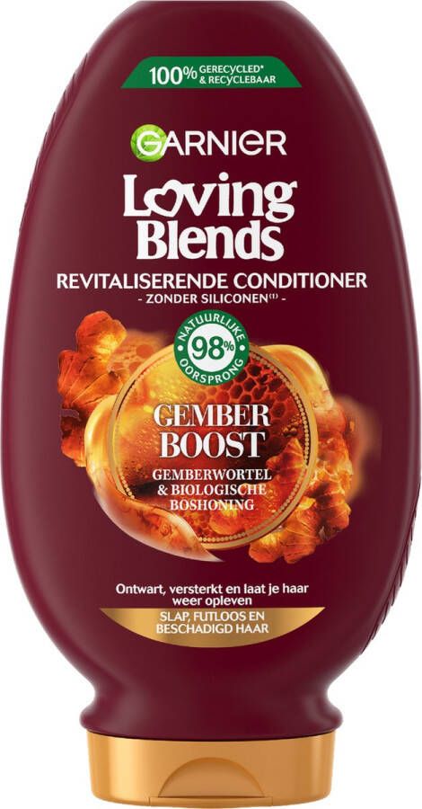 Garnier Loving Blends Gember Boost Revitaliserende Conditioner Voordeelverpakking Slap Futloos & Beschadigd Haar 6 x 250ml
