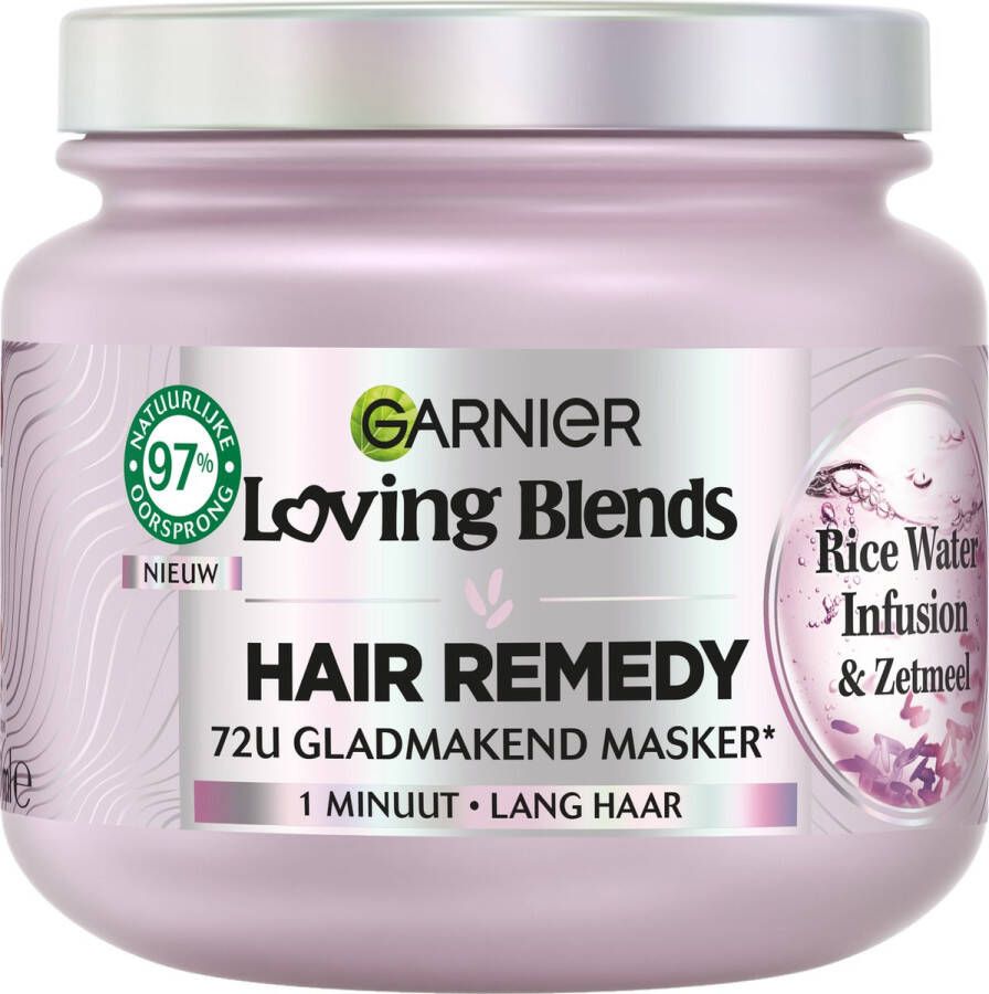 Garnier Loving Blends Haarmasker Rice Water Infusion Glans & Zacht haarmasker Lang haar 340 ml