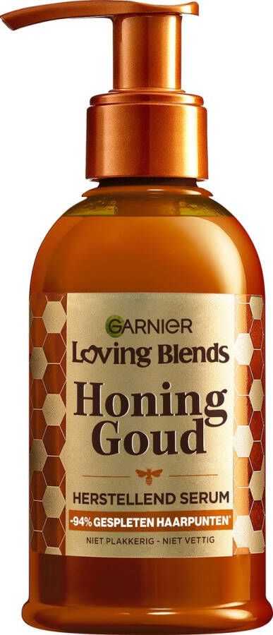 Garnier Loving Blends Honing Goud Herstellend Haarserum voor beschadigd en breekbaar haar 150 ml