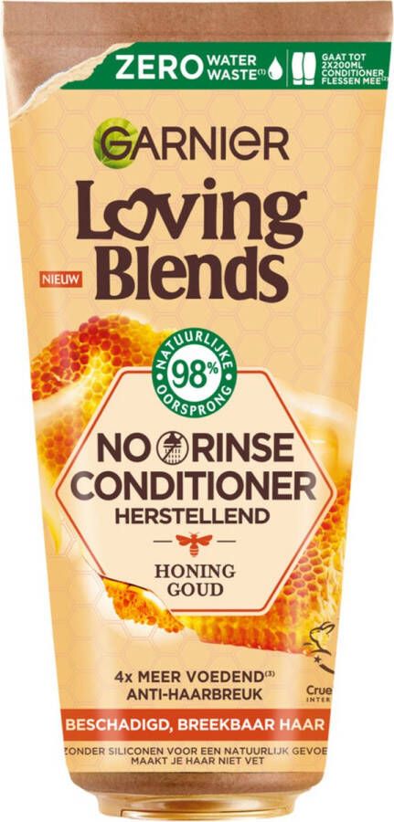 Garnier Loving Blends Honing Goud Herstellende No Rinse Conditioner Beschadigd Breekbaar Haar 200 ml