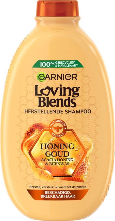 Garnier Loving Blends Honing Goud Herstellende Shampoo Beschadigd Breekbaar Haar 600ml
