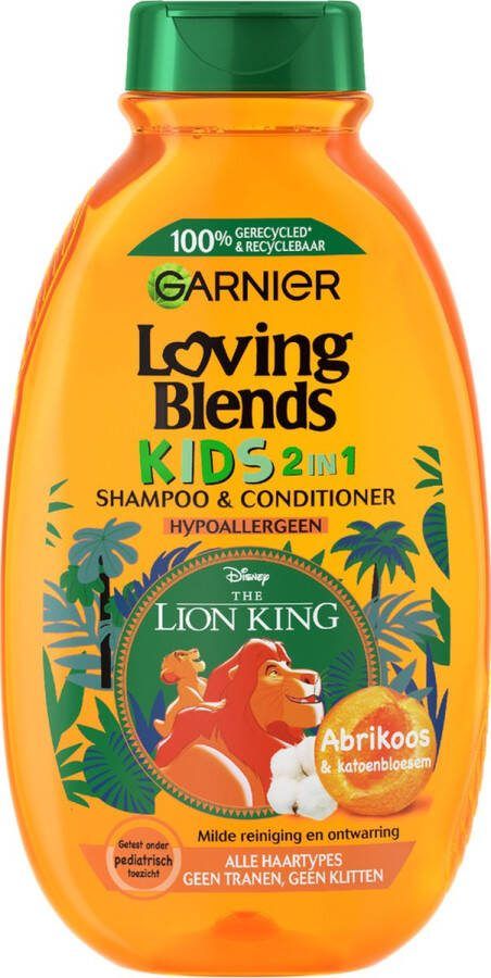 Garnier Loving Blends Kids 2IN1 Shampoo en Conditioner Abrikoos & Katoenbloesem Alle haartypes 250 ml