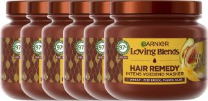 Garnier Loving Blends Avocado Olie & Shea Boter Hair Remedy Haarmasker Voordeelverpakking Intens Voedend Masker Voor Zeer Droog Pluizig Haar 6 x 340ml