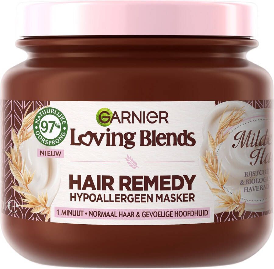 Garnier Loving Blends Hair Remedy Haarmasker Milde Haver Hypoallergeen masker voor normaal haar en gevoelige hoofdhuid 340 ml