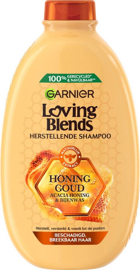 Garnier Loving Blends Honing Goud Herstellende Shampoo Beschadigd Breekbaar Haar 600ml