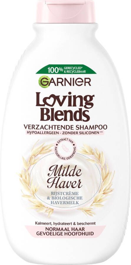 Garnier Loving Blends Milde Haver Verzachtende Shampoo Normaal Haar Gevoelige Hoofdhuid 300ml