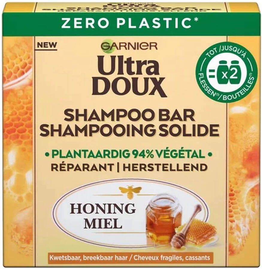 Garnier Loving Blends Solid Shampoo Honing Goud 1 stuk Voor Beschadigd of Breekbaar haar