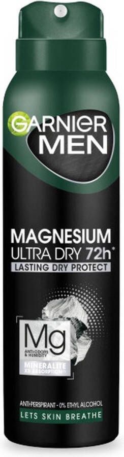 Garnier Men Magnesium Ultra Dry 72h antitranspiratiespray 150ml