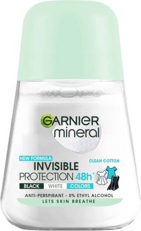 Garnier Mineral Invisible Protection Clean Cotton anti-transpirant 50ml