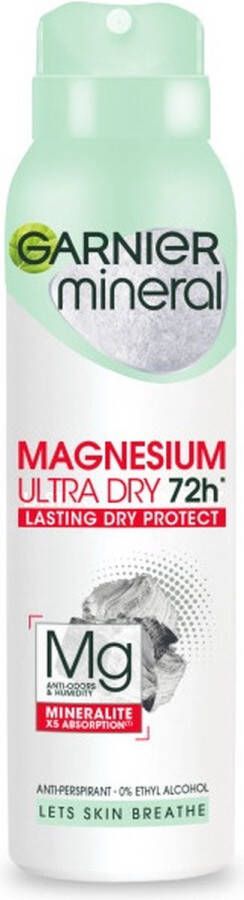 Garnier Mineral Magnesium Ultra Dry antitranspiratiespray 150ml