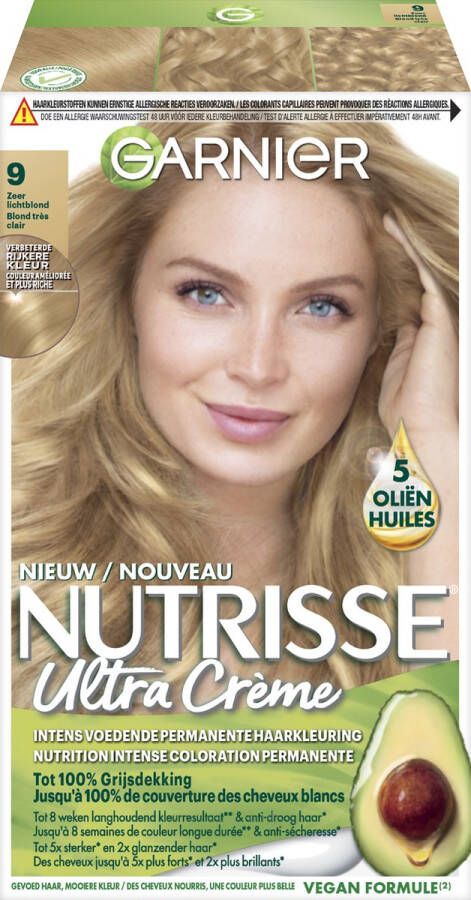 Garnier Nutrisse Ultra Crème 9 Zeer Lichtblond Voedende Haarverf