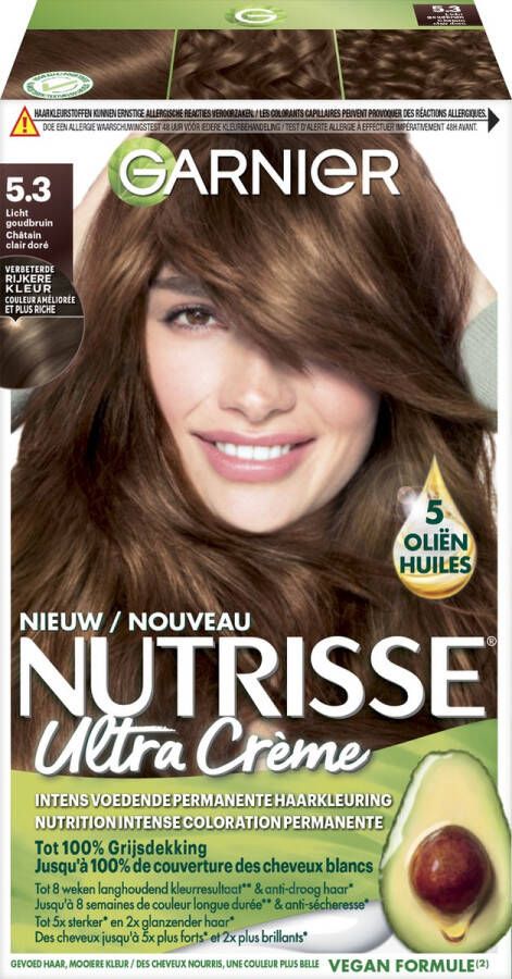 Garnier Nutrisse Ultra Crème haarkleuring 5.3 Licht Goudbruin