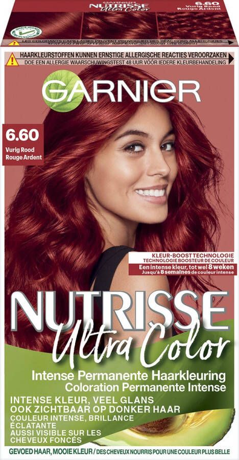 Garnier Nutrisse Ultra Color 6.60 Vurig Rood Voedende Haarverf