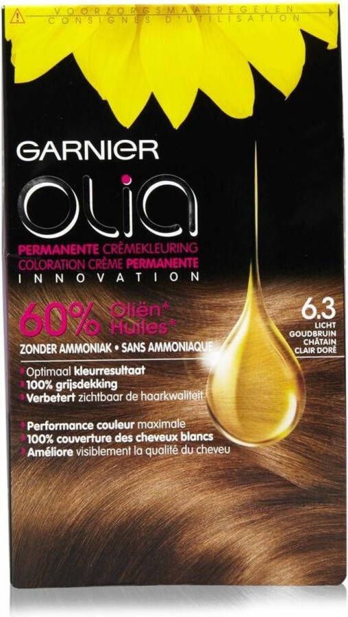 Garnier Olia haarkleuring 6.3 Donker Goudblond zonder ammoniak