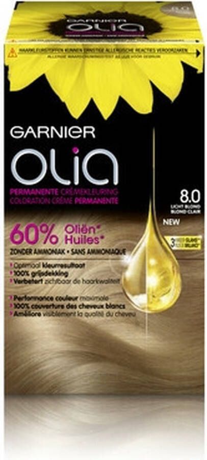 Garnier Olia haarkleuring 8.0 Licht Blond
