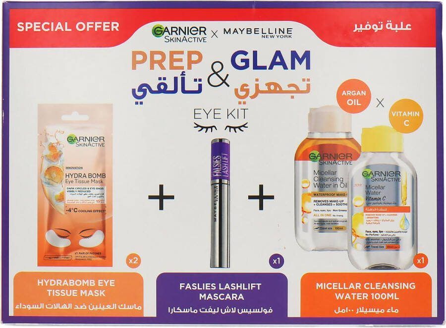 Garnier Prep & Glam Eye Kit Cadeauset 200 ml