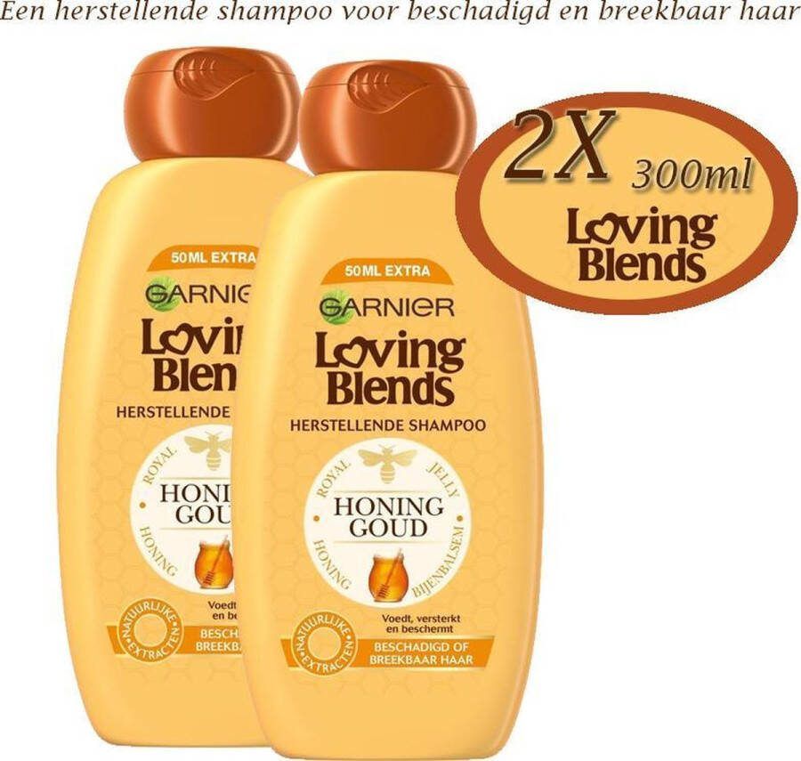 Garnier 2x Loving Blends Honing Goud Herstellende Shampoo 300 ml