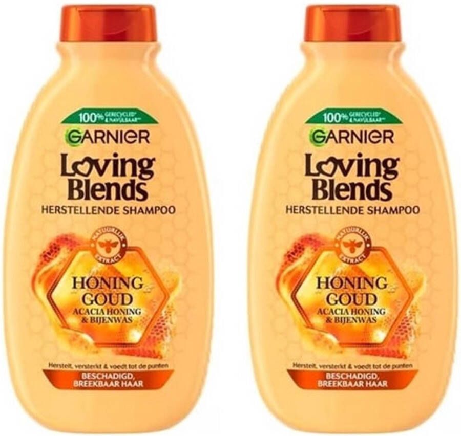 Garnier Loving Blends Herstellende Shampoo Met Bijenbalsem & Royal Jelly 2 x 300 ml