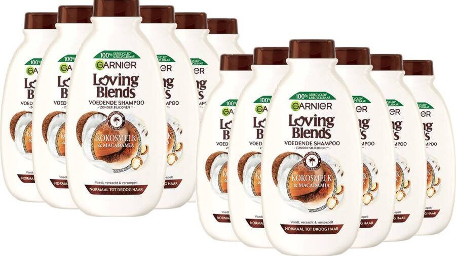 Garnier Shampoo Loving Blends Kokosmelk & Macadamia 12 x 300 ml