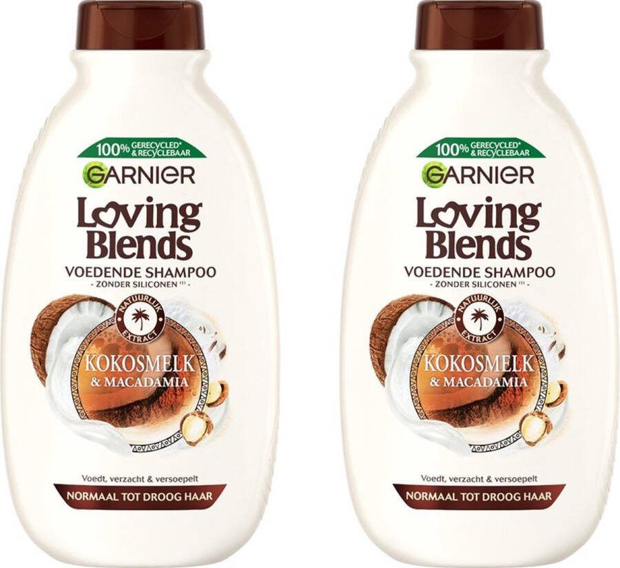 Garnier Shampoo Loving Blends Kokosmelk & Macadamia 2 x 300 ml