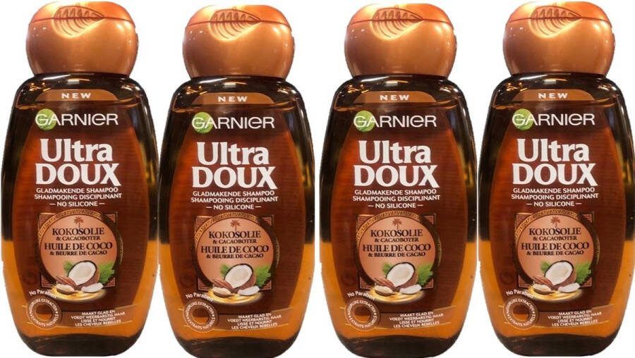 Garnier Shampoo Ultra Doux Kokosolie & Cacaoboter 4 x 250 ml