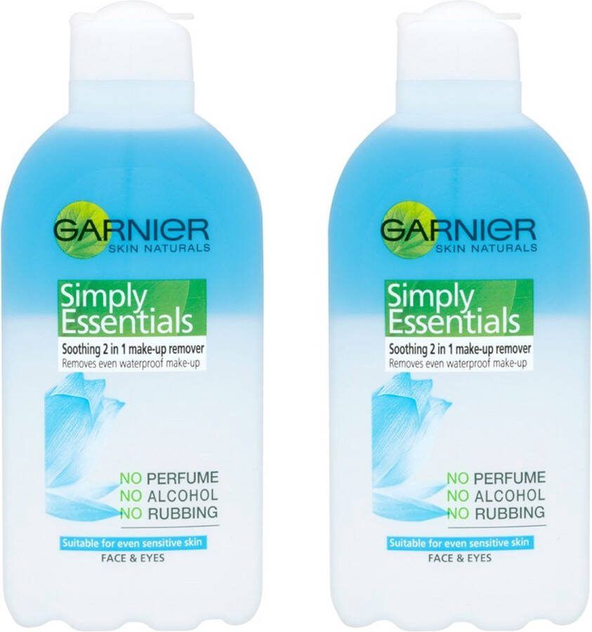 Garnier Simply Essentials Verzachtende 2 in 1 Make-up Remover 2 x 200 ml