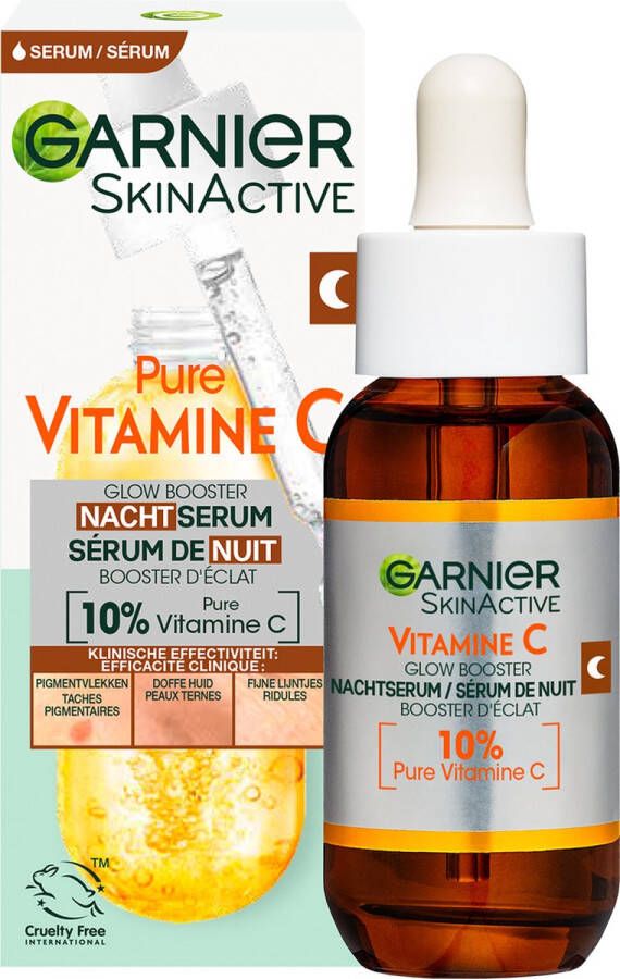 Garnier Skinactive 10% Pure Vitamine C Anti-Pigmentvlekken Nachtserum met Hyaluronzuur 30ml