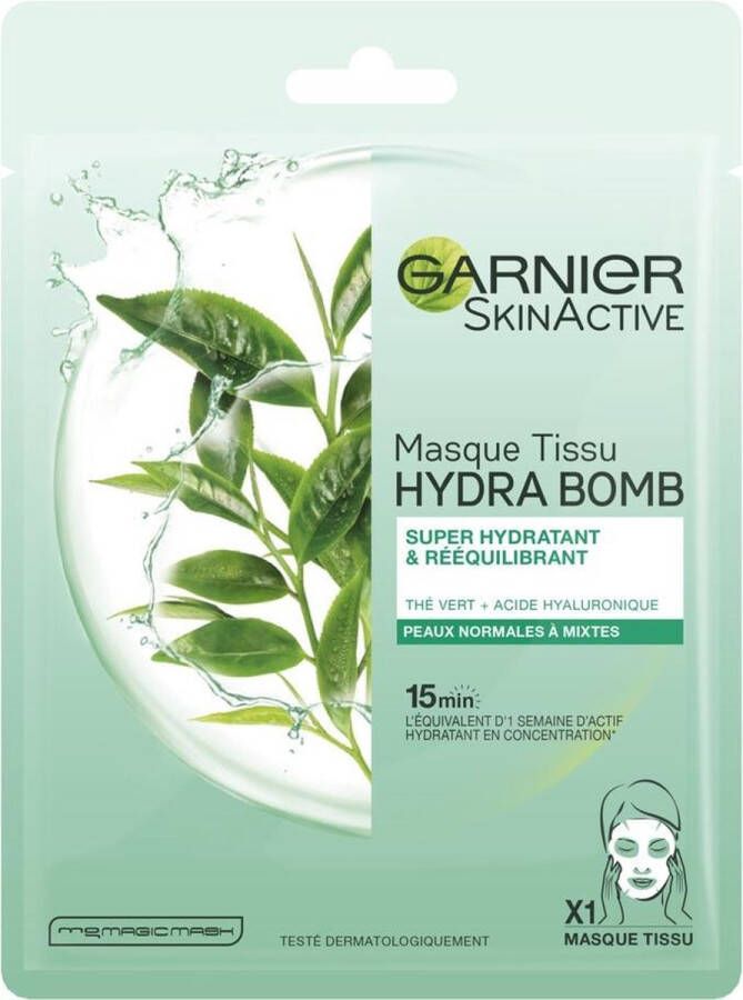 Garnier Skinactive Face Hydra Bomb Ultra Hydraterend & Regulerend Tissue Masker Gemengde Huid Gezichtsverzorging