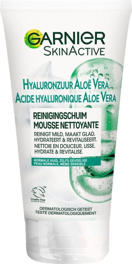 Garnier Skinactive Hyaluronzuur & Aloe Vera hydraterende gezichtsreinigingsschuim – 150 ml