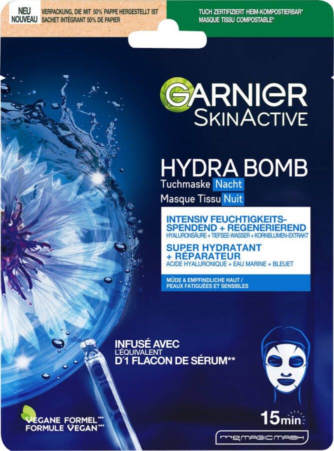 Garnier SkinActive Hydra Bomb Tissue Nacht-Gezichtsmasker