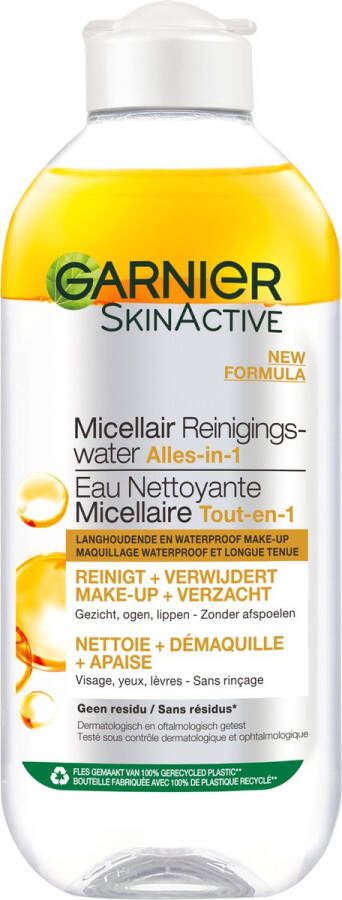 Garnier SkinActive Micellair Reinigingswater in Olie voor Langhoudende en Waterproof Make-up 400ml