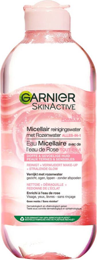 Garnier SkinActive Micellair Reinigingswater Met Rozenwater 400ml Gezichtsreiniging voor een Stralende Huid