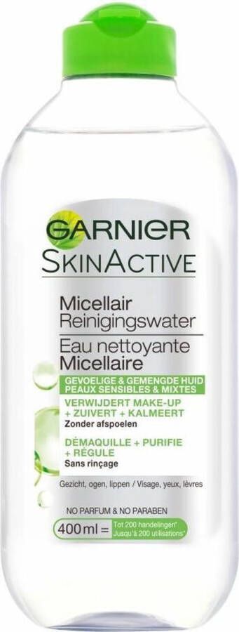 Garnier SkinActive Micellair Reinigingswater voor de Vette Huid 400ml – Verzachtend en Reinigend Micellair Water
